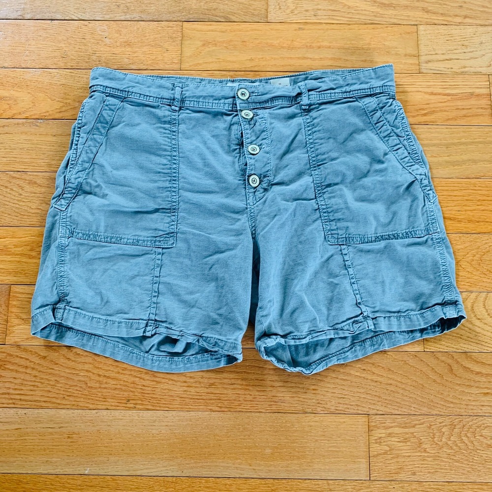Anthropologie The Wanderer Jean Shorts Button Fly Light Gray - Size Women's 36